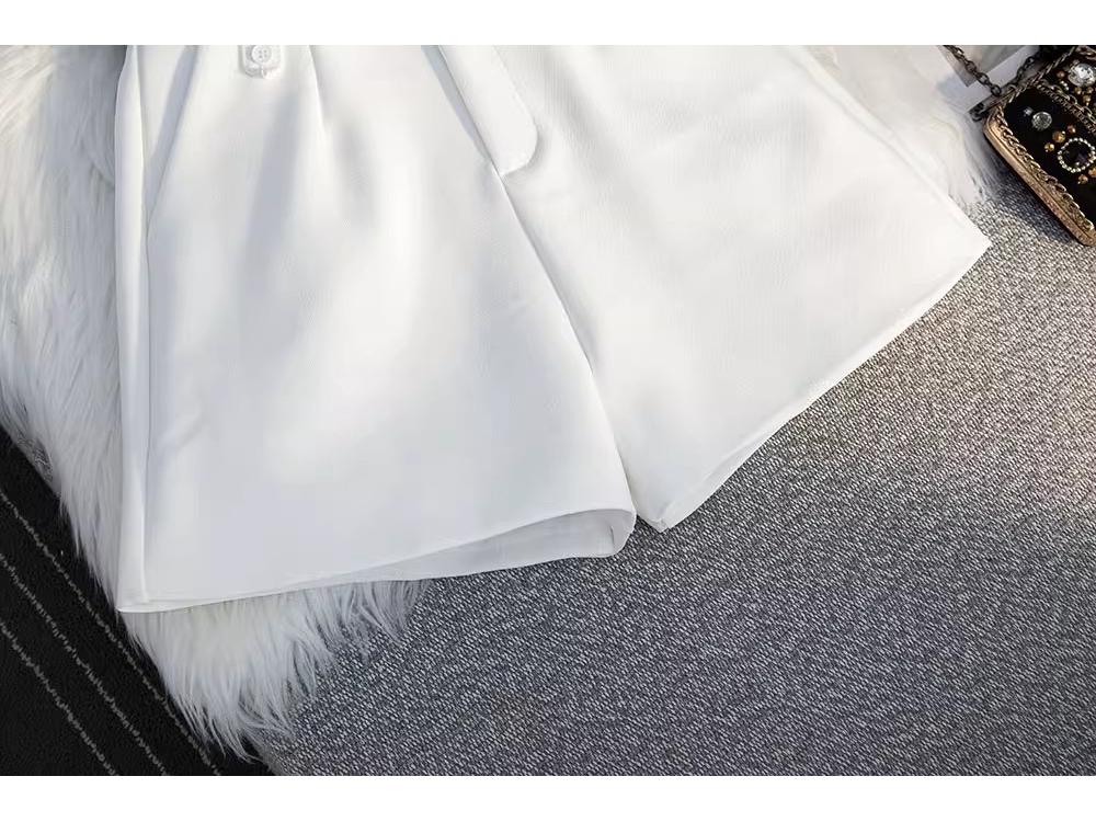 Women's Summer Grey High-Waisted A-Line Shorts 2025 - Loose Wide-Leg Casual Trousers