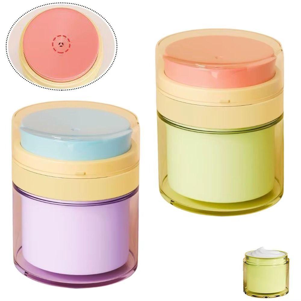 Push Down Mechanism Airless Pump Jar 50ml Capacity Empty Lotion Dispenser Travel