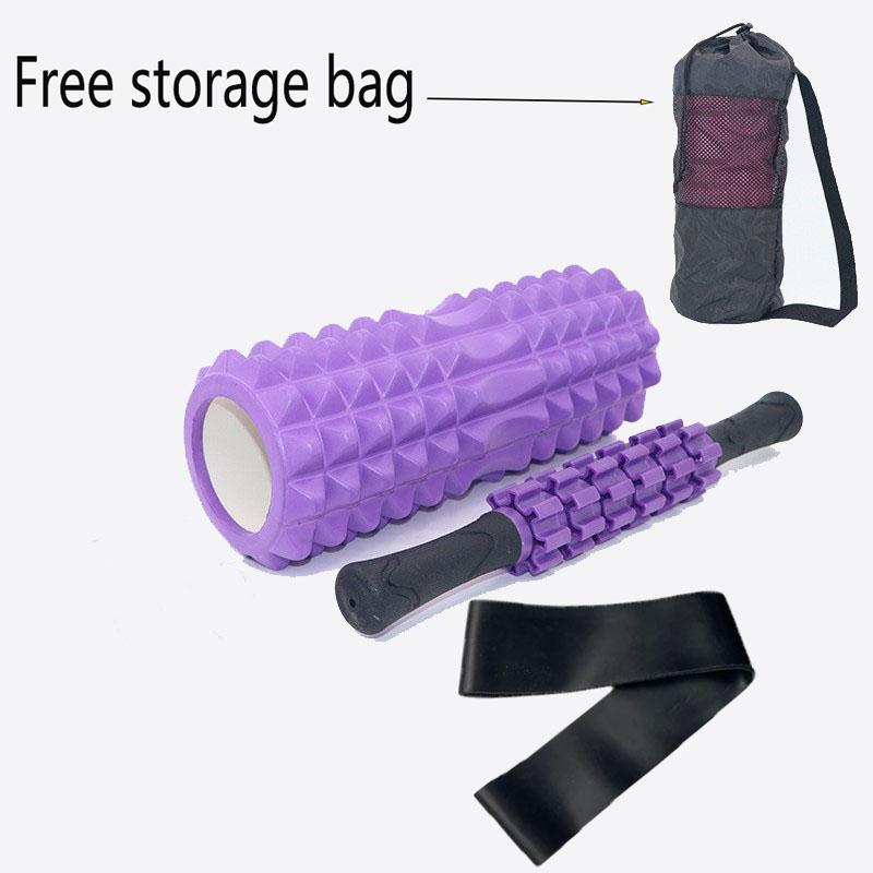 Fitness Yoga Foam Roller Set for Muscle Relaxation and Physiotherapy Home Gym Equipment Pilates Massage Tool