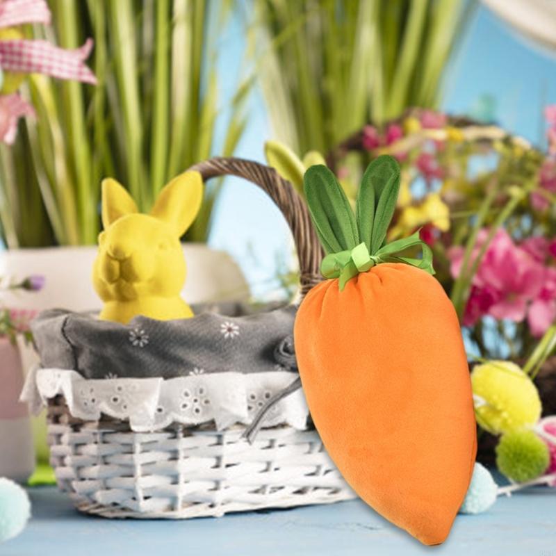 92MF 5 Stück Karotten-Snackbeutel Karotten-Geschenktüte Karotten-Themen-Süßigkeitenbox Schulveranstaltungsbedarf für Party-Anhänger und Geschenke