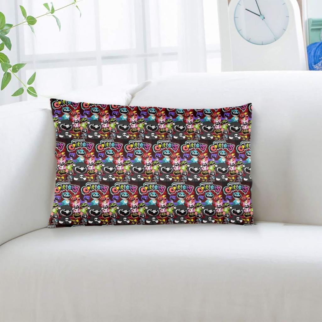 Nightmare Critters Cartoon Rectangle Pillowcase Cushion Cover Decor Bedroom Bed Home Comfort Throw Pillow