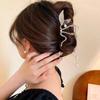 Retro Rhinestone Hair Claw For Women Fashion Metal Chain Tassel Hair Clip Crab Clamp Hairgrip Girls Hair Accessories Party Jewelry