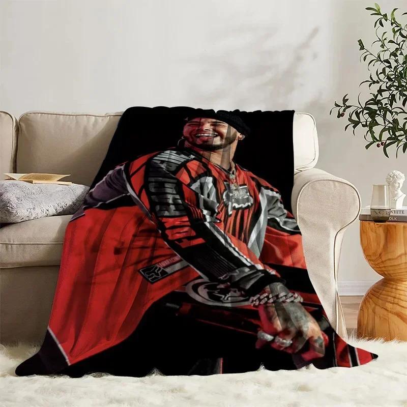 Fluffy Blankets Anuel AA Bed Sofa Camp Nap Bedspread Soft Blankets Fleece Home Textile Birthday Gift Blanket Bedroom Decor