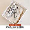 Dad Shoes Women 2025 New Spring Little White Shoes Platform Heightening Shoes Children Ins Trendy Versatile Niche Casual Shoes