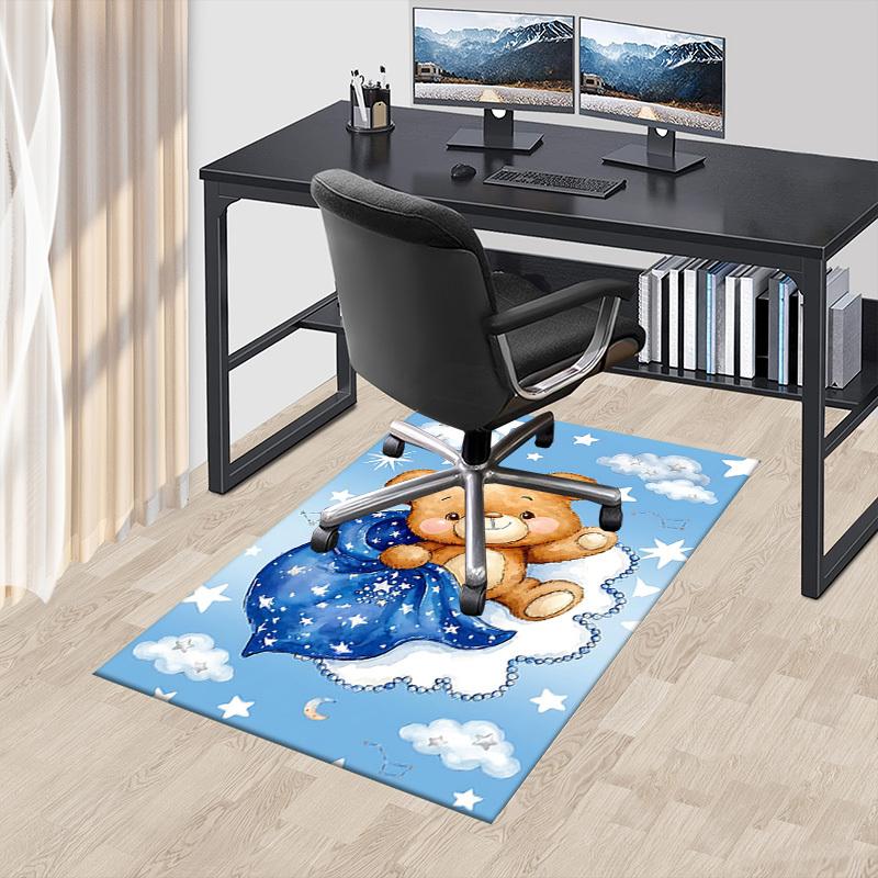 1PC Bear Cloud Extra Large Non-Slip Floor Carpet, Office, Family, Bedroom, Studio - Large Area Rug,Longlasting Material-K0407