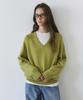 SIYAZU Sikn2156 Wool Blend Loose V-Neck Knit_Olive