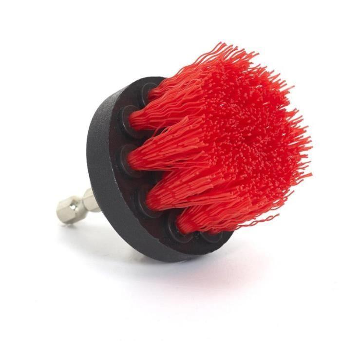 Embouts Brosse de Nettoyage - Paris Prix - Lot de 3 - 10cm Rouge