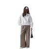 European and American basic semi-zipper pullover sweater women's 2025 new letter printing casual jacket
