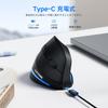 ECHTPower Ergonomic Wireless Vertical Quiet Blue DPI 7 Ergonomic Design for Right Handed Compatible with Windows and MacOS Mouse, Type,