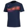 Mizuno Table Tennis Game Short JTTA Size XL Shirt, Sleeve, Certified, Moisture-Wicking, Quick-Drying, Unisex, Navy, 82JAB111,