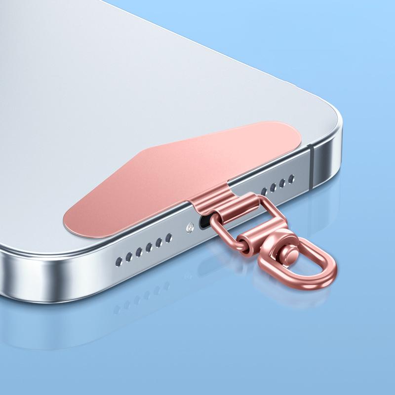 

Модернизированный поворотный на 360 градусов держатель для телефона из нержавеющей стали металлическая накладка накладка для шнурка для мобильного телефона предохранительный соединительный элемент новый 1PCS розового золота