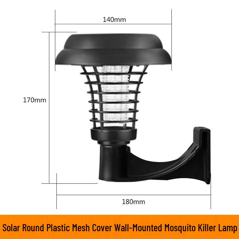 Outdoor Solar-Powered Mosquito Killer Lamp with Waterproof Electric Shock Repellent and Balcony Lighting