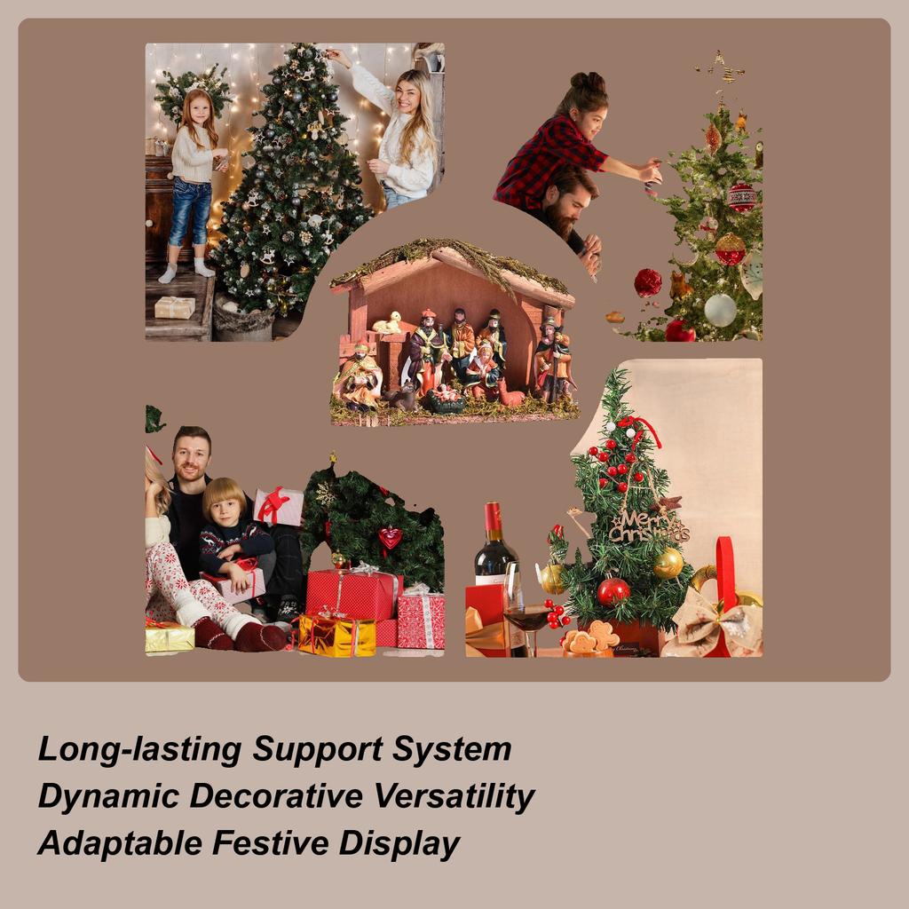 Nativity Sculptures Religious Holy Family Figurines Centerpiece Nativity Set Wooden Home Decor For Kitchen Table Indoor Home