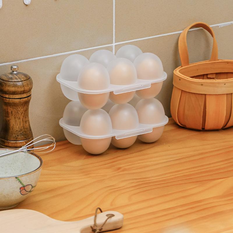 Eggs Holder 6 Eggs Storage Container with Fixed Handle Plastic Eggs Storage Box Outdoor Camping Eggs Carriers