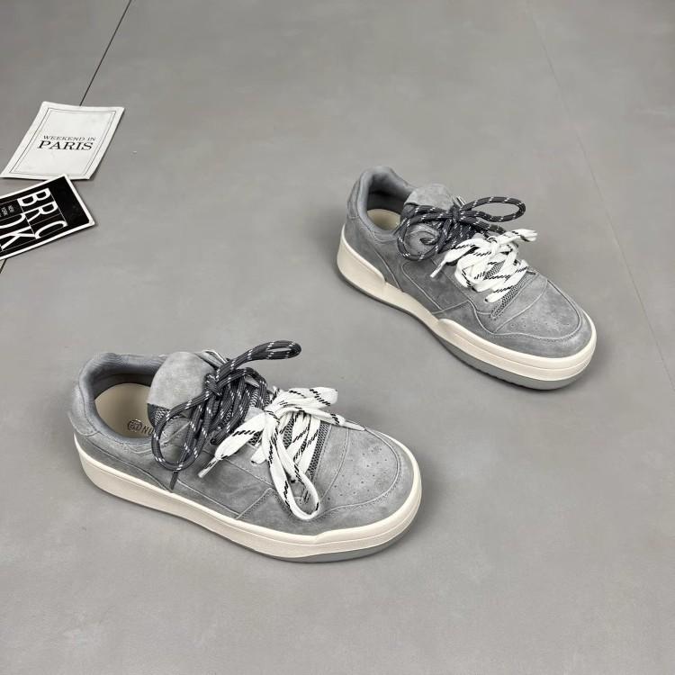 Leather wheat cake house thick baseplate shoes women's 2025 spring new double color ribbon niche moral training shoes versatile casual shoes tide