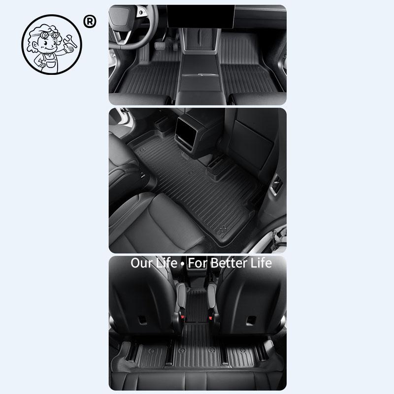 Floor Mats for Tesla Model YL Y L 2026 2027 All Weather Front Rear Cargo Liner Second Row Seat Back Pad Trunk Mat Accessories