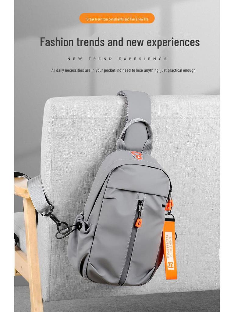 Men's Trendy Chest Bag, Fashionable Casual Sports Messenger Bag, Lightweight Travel Carry-On.