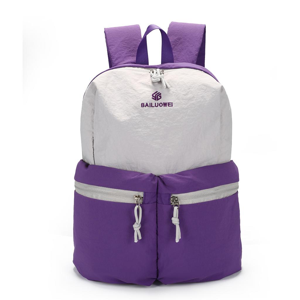 Schoolbag Travel Outdoor Color Matching Backpack Female High School College Student Commuter Burden Reduction School Bag Male Sports Hiking