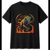 Graphic Chimera with Runes Mens T-Shirt Fantasy Black 100% Cotton Christmas
