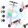 Elektrischer Roller für Kinder 6-12 Jahre - 21,6V, 3 Geschwindigkeiten, Faltbar, Elektronische Bremse, Bürstenloser Motor, Rosa
