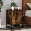 VidaXL Bedside Table Smoked Oak 40x31x50 Cm Engineered Wood Metal, Bedside Furniture, Side Table, Bed Cabinet, 848713