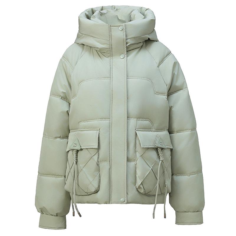 Hooded Casual Down Cotton Jacket Women's 2025 Winter New Korean Version Loose Slimming Cotton Jacket Student Thickened Jacket