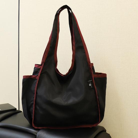 Handbag Foldable Large Capacity Tote Bag Washable Reusable Shopping Bag Casual Style Shoulder Bag for Household
