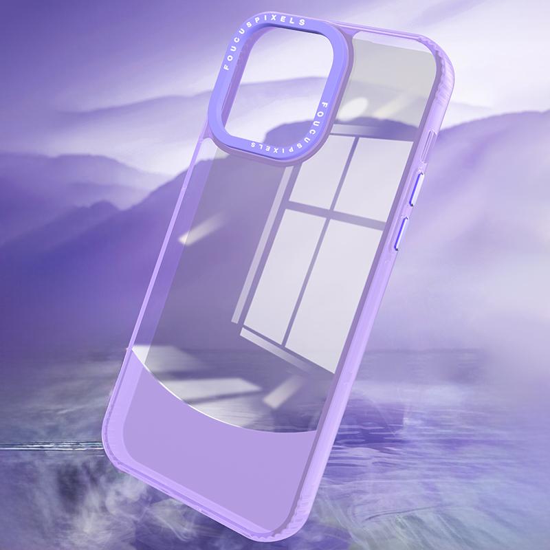 For iPhone 14 Pro Max Case Dual Color TPU Phone Cover Anti-Scratch Clear Back