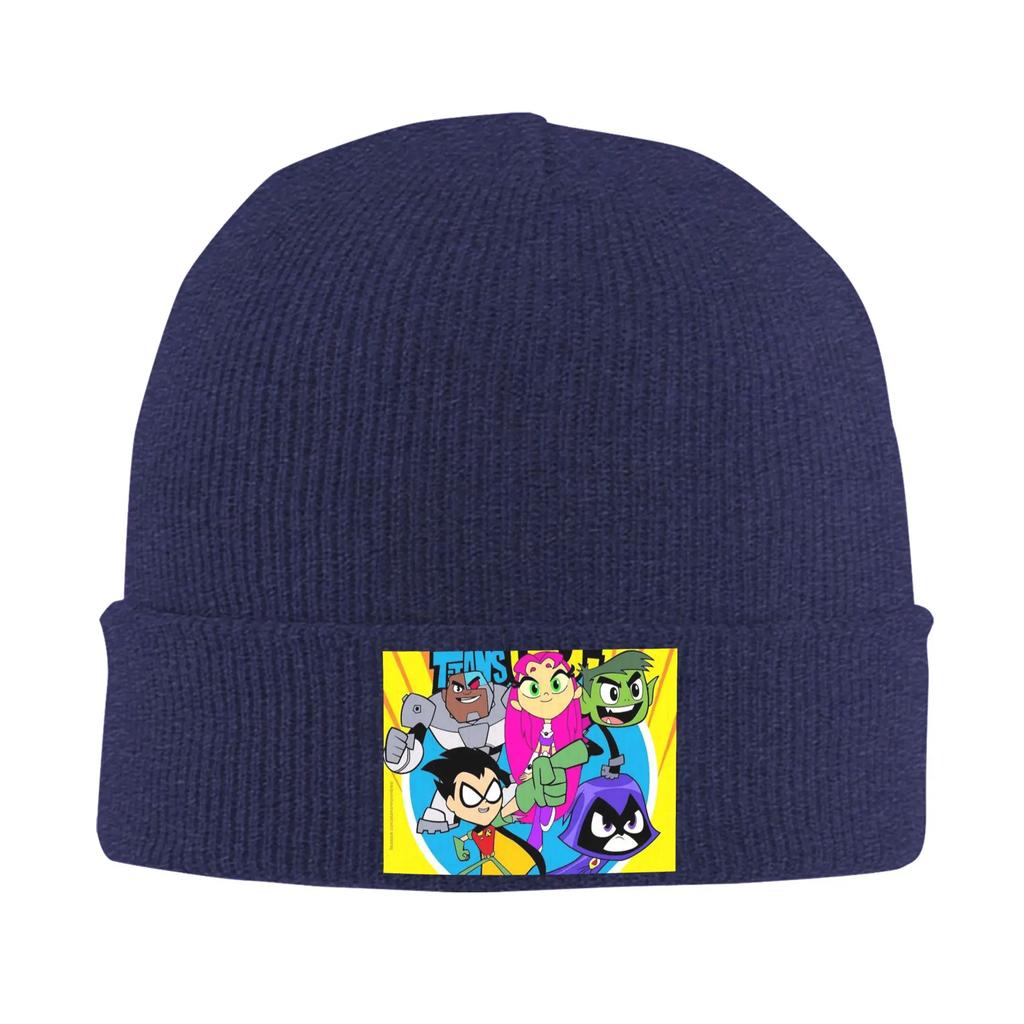 Teen Titans Go Warm Knitted Cap Winter Knit Bonnet Hat Skullies Beanies Hip Hop Caps for Unisex