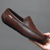 Broken Size Breathable Casual Leather Shoes Soft Leather Soft Sole Doudou Shoes Overfitting Lazy Shoes