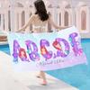 Purple Little Mermaid Children'S Bath Towel Pink Beach Towel Seaside Swimming Quick Drying Bath Towel Absorbent Portable