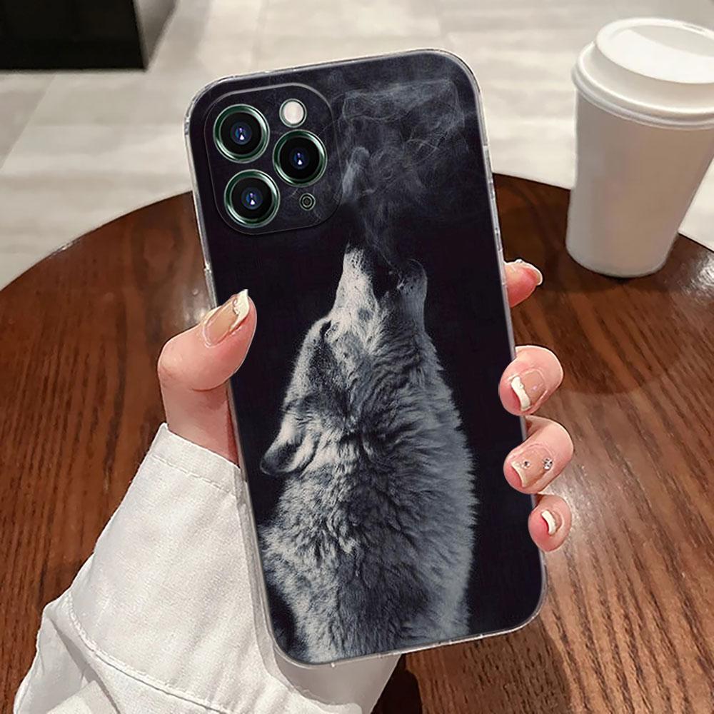 Wolf Löwe Tiger Tier Transparente Hülle Für Apple iPhone 17 16 15 14 13 12 11 Pro Max 16 Plus 16E 17Air 17Pro Handyhülle Funda
