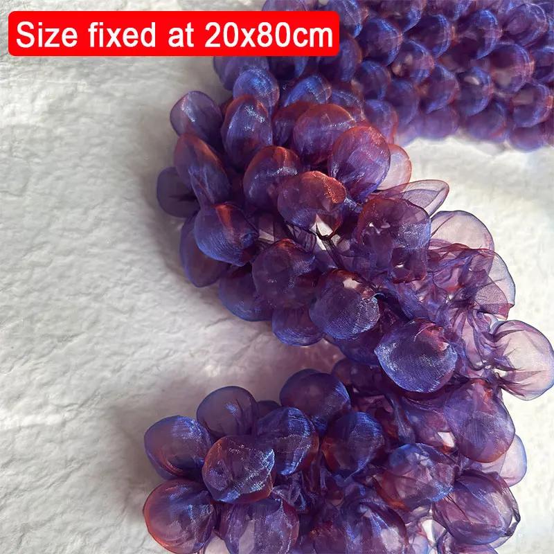 90x20cm Heat Setting Bubble Yarn Fabric Creative Laser Perspective 3D Organza Fabric for DIY Sew Fashion Wedding Dress Clothing
