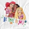 Disney Princess Womens/Ladies Be True Be You Ariel Moana Rapunzel T-Shirt