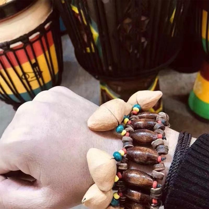 Handgefertigte Nussschalen-Glocken Tragbare Handgefertigte Rasseln Tragbare Musikglocken Handgefertigte Künstlerische Rassel Schalentextur für Kinder