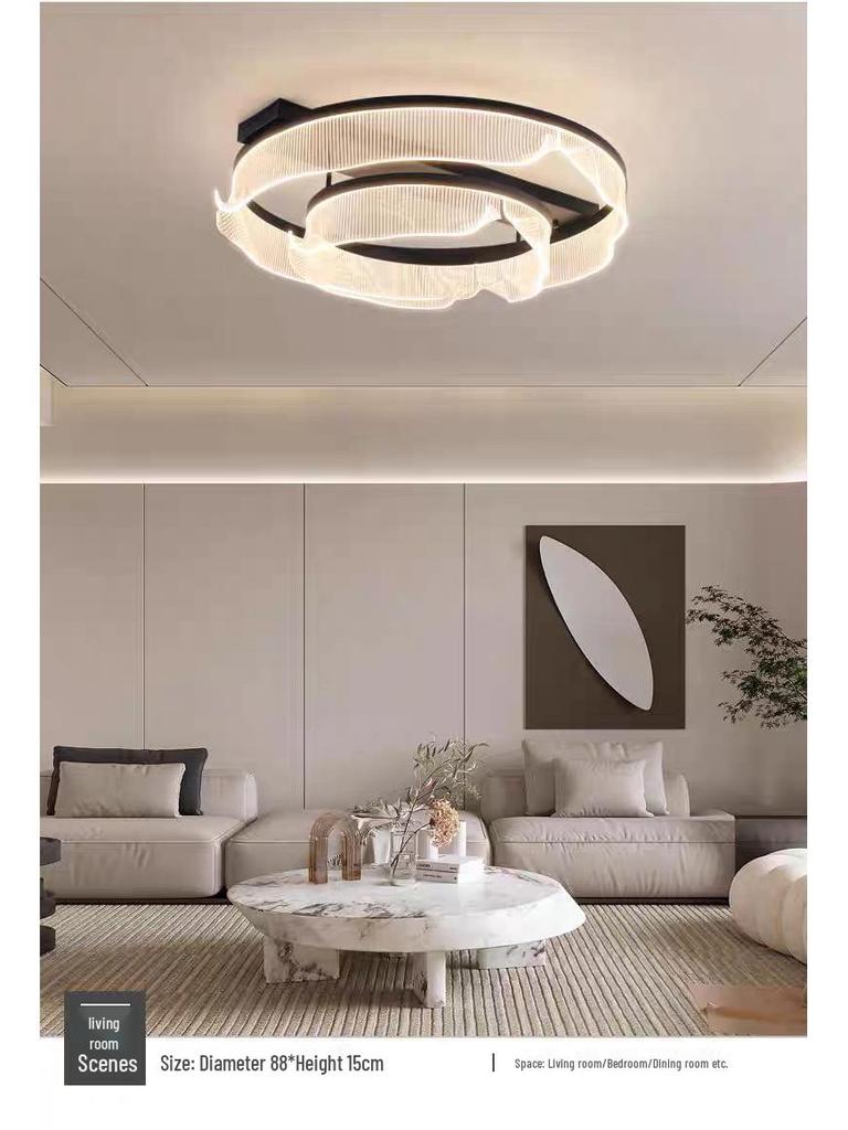 2025 Ultra-Minimalist Italian Ring Ceiling Light: Modern Full Spectrum for Living Room or Bedroom