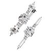 RC Front Rear Axles Complete Set Metal Assembly Kit Axle Drive Shaft for   SCX10 II RC Crawler Car