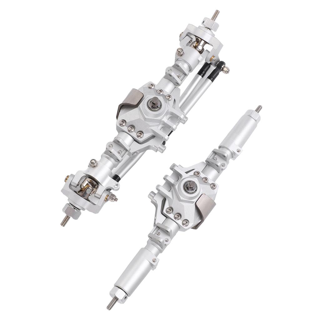 RC Front Rear Axles Complete Set Metal Assembly Kit Axle Drive Shaft for SCX10 II RC Crawler Car