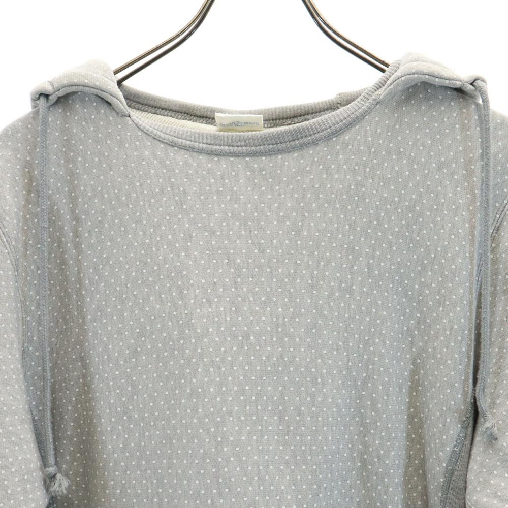 Champion Beams Exclusive Mono Blue Replica Dot Pattern Long sleeve Reverse weave Sweatshirts Women Used