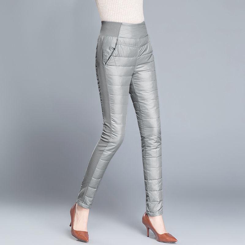 Pantalon d'hiver chaud pour femmes à taille haute et épaissi - Coupe amincissante, Grande taille, Doublé polaire, Vêtement chaud pour l'hiver pour femmes d'âge moyen et âgées