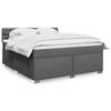 Vidaxl Continental Bed With Mattress, Dark Grey Fabric 180X200 Cm