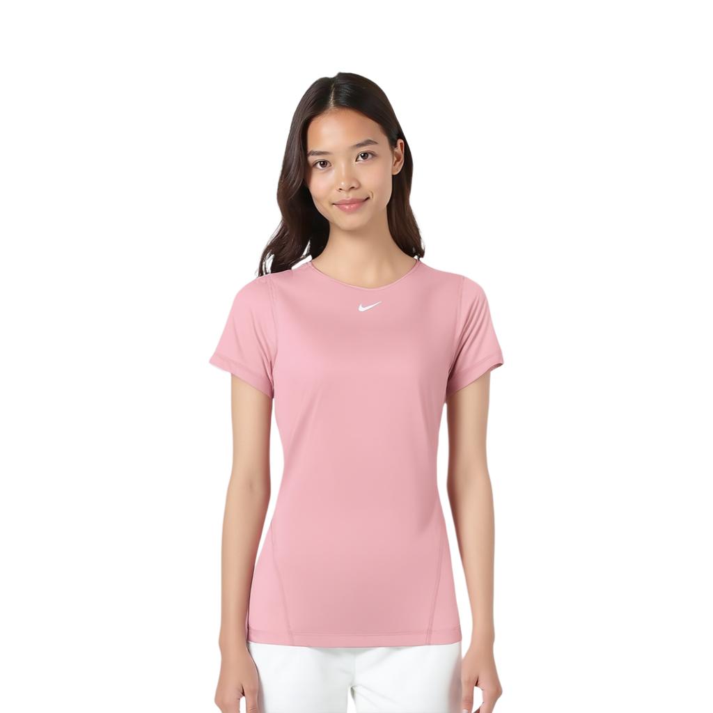 Nike 365 Essential Training Quick-Dry Short Sleeve T-Shirt Women Tops Pink AO9952-630