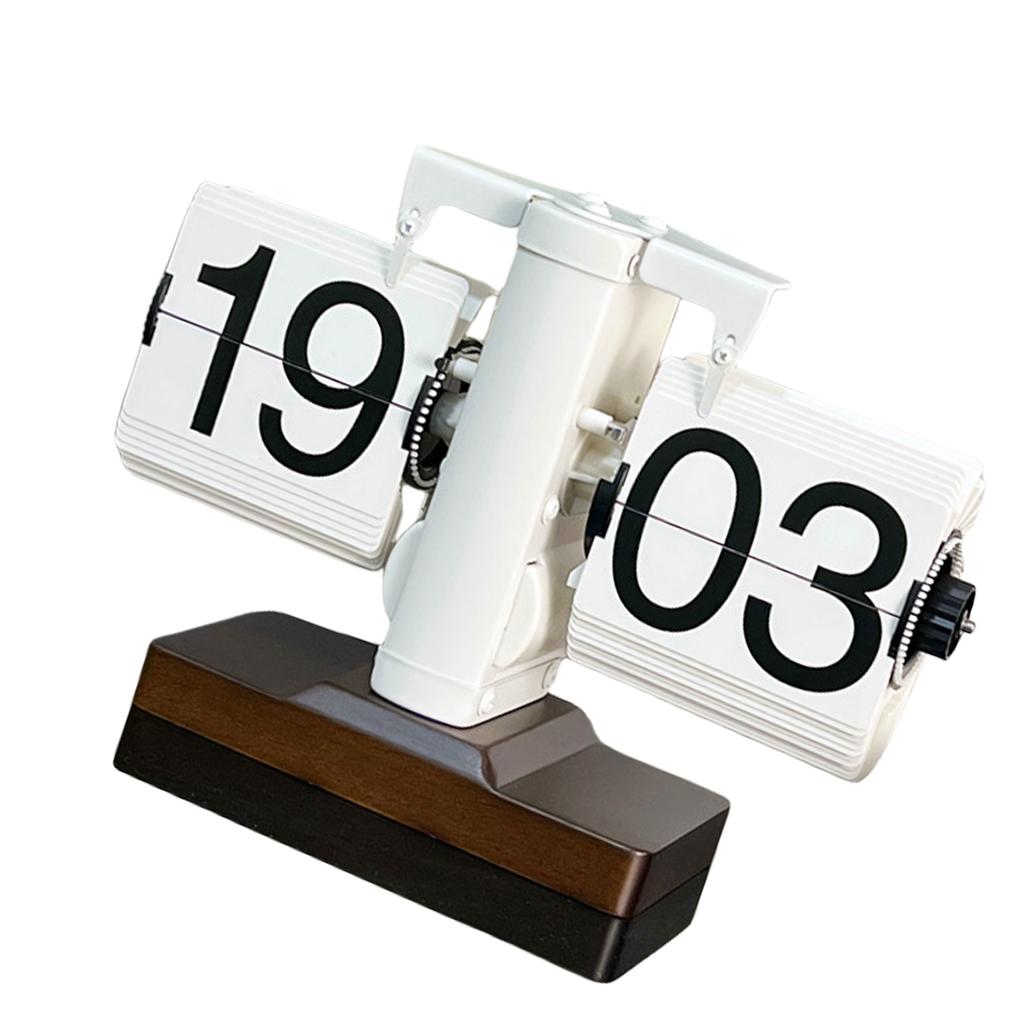 Classical Digital Flip Down Clock Battery Operated Desktop Mechanical Clock with Large Number Display for Easy Viewing