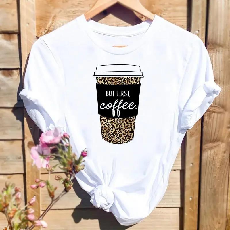 

Женские футболки с леопардовым принтом Love Heart, модная футболка с графическим принтом и коротким рукавом, милая весенне-летняя рубашка 90-х годов, женская футболка 4XL