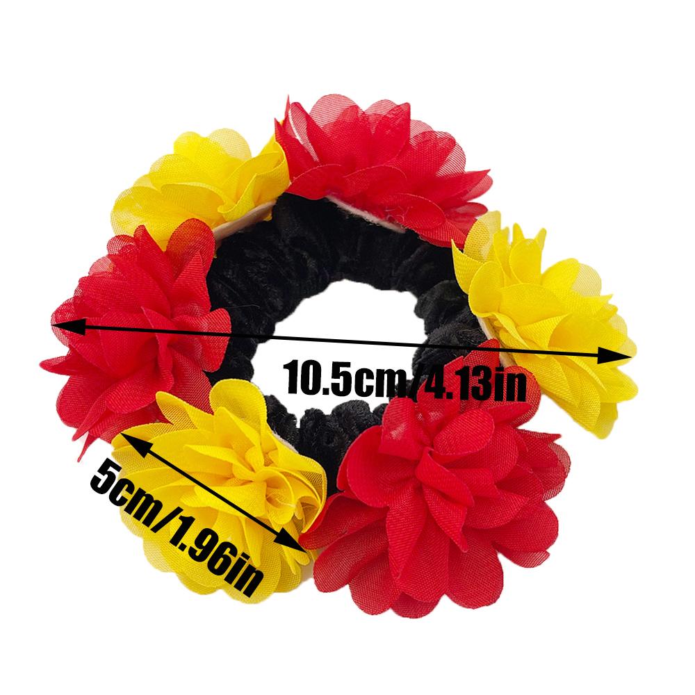 Flower Hair Rope, Ponytail, Headband, Suitable for Carnival Party, Fan Headwear, Big Intestine Circle, Female