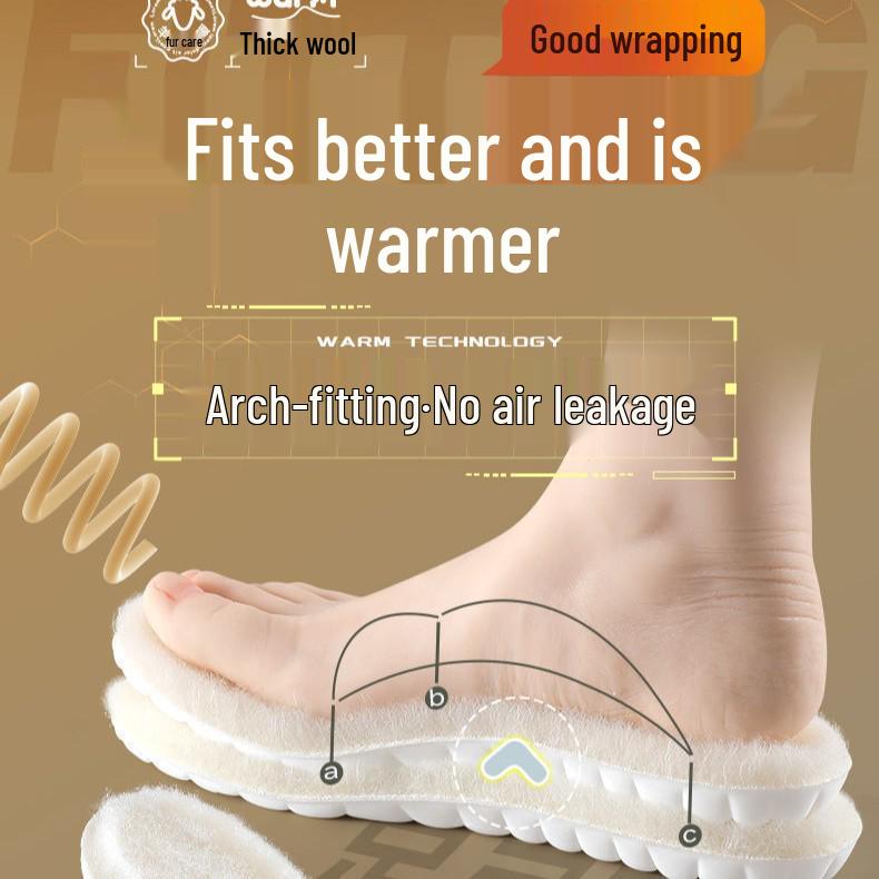 Winter Fleece Thickened Insoles - Long-Standing, Breathable, Odor-Resistant, Sweat-Absorbent for Comfort
