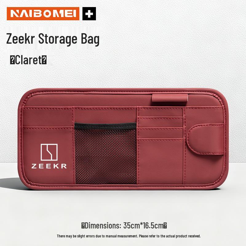 Zeekr 001/X/009 Car Sun Visor Multi-functional Glasses Clip & Storage Bag