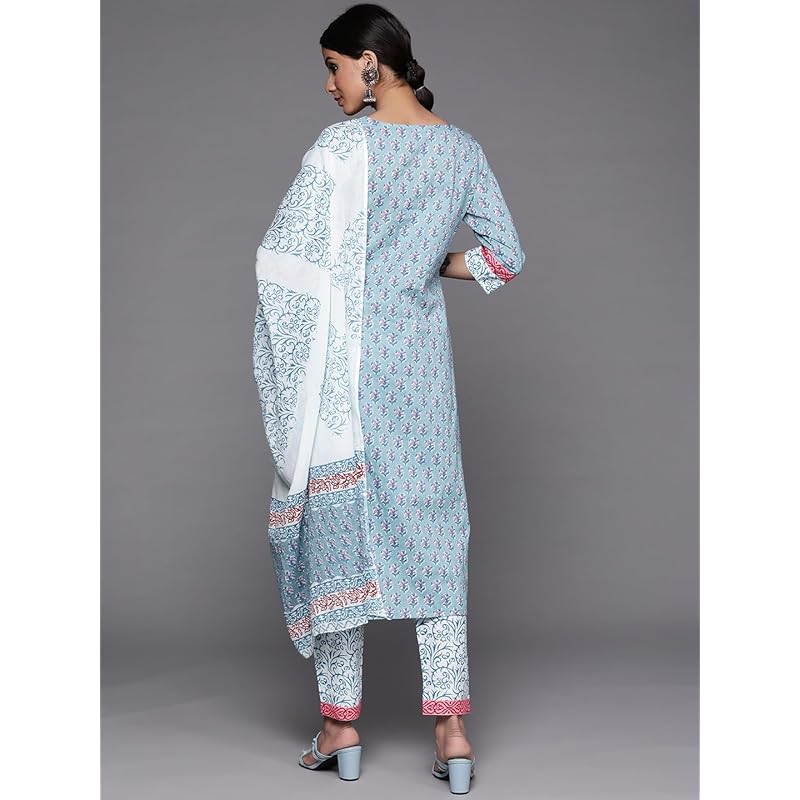 Libas Women s Cotton Kurta Sets (33204O_Blue XS синий