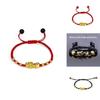 Handmade Alloy Bead Pi Xiu Bracelet With Adjustable Red Cord For Travel And Gifts