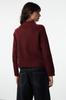 Women's Fashionable Stylish Sweater Blue Pocket Detailed Soft Textured Knitwear Sweater